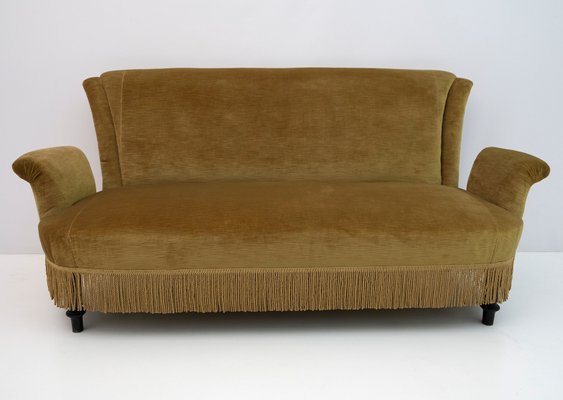 Napoleon III Velvet Sofa, 19th Century-FER-1306212