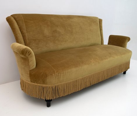 Napoleon III Velvet Sofa, 19th Century-FER-1306212