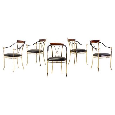 Nappa Leather Brass Vidal Grau Chair-WN-1306823