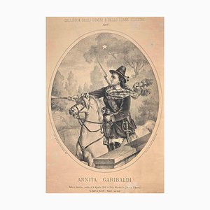 Natale Amiotti, Portrait of Anita Garibaldi Riding a Horse, 1880s, Lithograph-ZCI-1781930