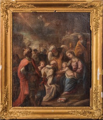 Nativity of Jesus, 18th Century, Oil on Canvas-AOI-1356976