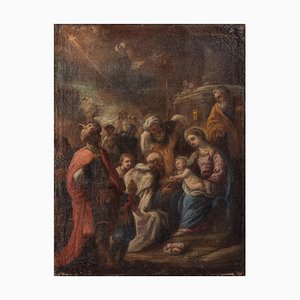 Nativity of Jesus, 18th Century, Oil on Canvas-AOI-1356976