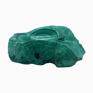 Natural Malachite Dish Bowl or Ashtray-YUW-810335