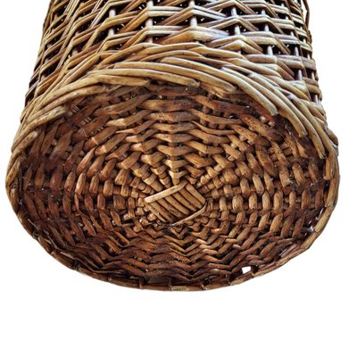 Natural Wicker Basket with Vintage Lid, 1990s-TCS-1397651