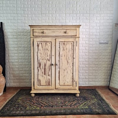 Naturally Distress Provenzal Pine Cabinet, 1980s-FRB-1735349