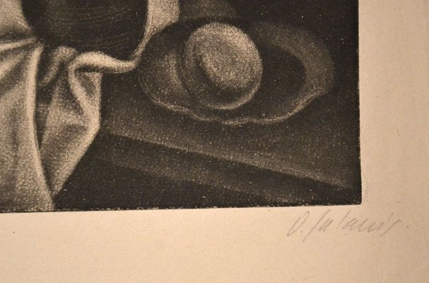 Nature Morte au Pichet - Original Manière Noir by Demetrios Galanis - 1925 ca. 1925 ca.-ZCI-760325