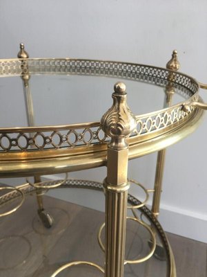 Neo-Classical Brass Round Trolley, France, 1940s-BA-658565