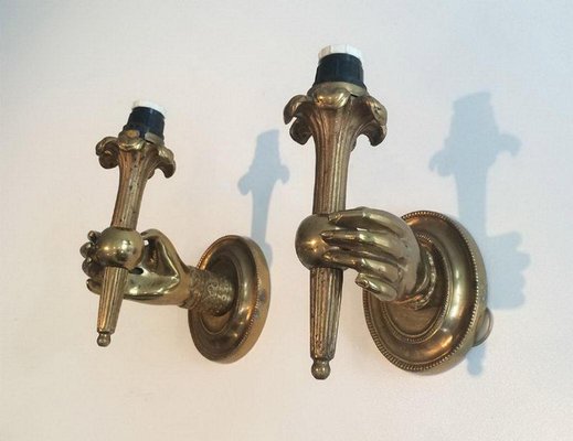 Neo-Classical Bronze Torcheres, 1920s, Set of 2-BA-658601