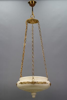 Neo-Classical Gilt Bronze and Brass Pendant Light, 1890s-KEG-1377254