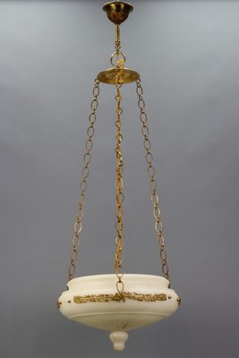 Neo-Classical Gilt Bronze and Brass Pendant Light, 1890s-KEG-1377254