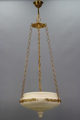 Neo-Classical Gilt Bronze and Brass Pendant Light, 1890s-KEG-1377254