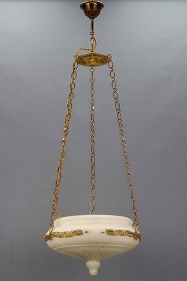 Neo-Classical Gilt Bronze and Brass Pendant Light, 1890s-KEG-1377254