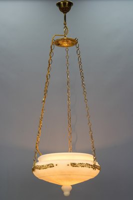 Neo-Classical Gilt Bronze and Brass Pendant Light, 1890s-KEG-1377254