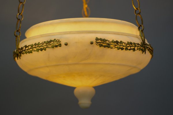 Neo-Classical Gilt Bronze and Brass Pendant Light, 1890s-KEG-1377254