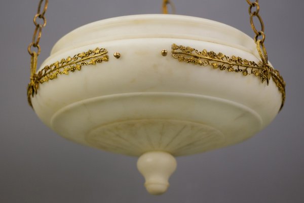 Neo-Classical Gilt Bronze and Brass Pendant Light, 1890s-KEG-1377254