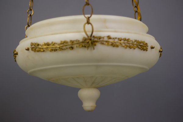 Neo-Classical Gilt Bronze and Brass Pendant Light, 1890s-KEG-1377254