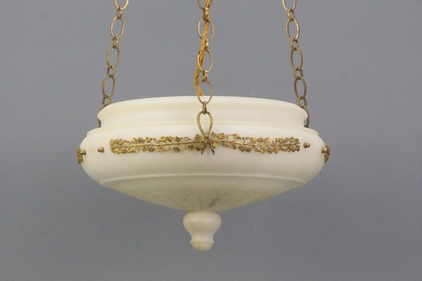 Neo-Classical Gilt Bronze and Brass Pendant Light, 1890s-KEG-1377254