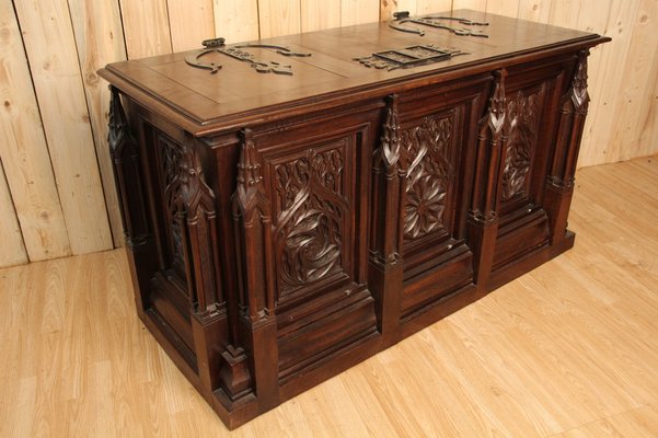 Neo-Gothic Chest in Walnut-KMQ-1332639