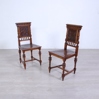 Neo-Rage in Wooden Chairs, 1890s, Set of 2-XSG-1720434