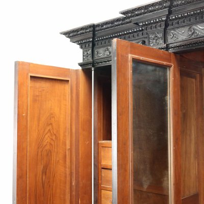 Neo-Renaissance Style Ebonized Wardrobe-VMM-2031632