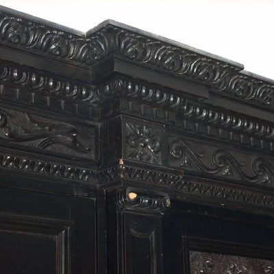 Neo-Renaissance Style Ebonized Wardrobe-VMM-2031632