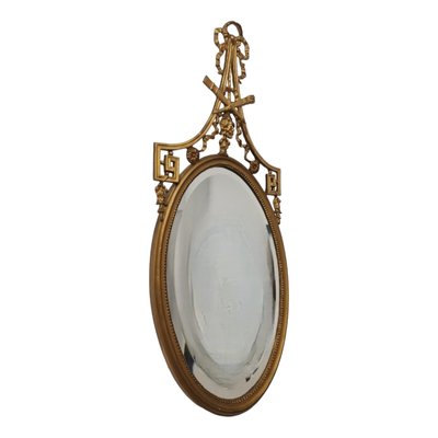 Neoclassic Gilt Wood Round Mirror, 1800s-TCS-1806012