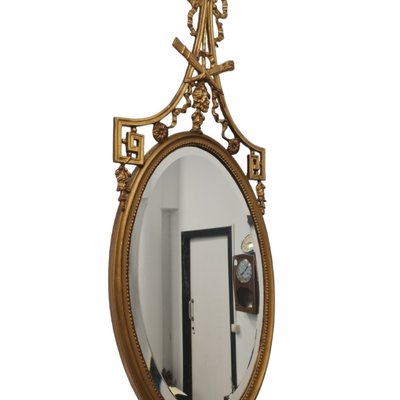 Neoclassic Gilt Wood Round Mirror, 1800s-TCS-1806012