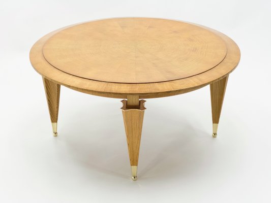 Neoclassical Ash Wood Coffee Table by André Arbus, 1940s-YJA-1362249