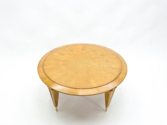 Neoclassical Ash Wood Coffee Table by André Arbus, 1940s-YJA-1362249