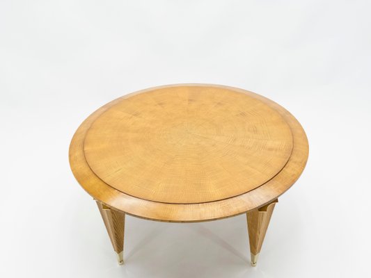 Neoclassical Ash Wood Coffee Table by André Arbus, 1940s-YJA-1362249