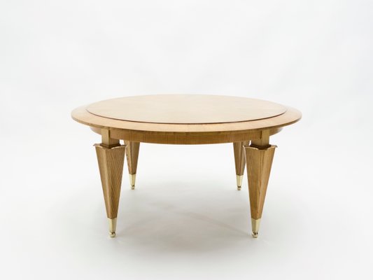 Neoclassical Ash Wood Coffee Table by André Arbus, 1940s-YJA-1362249