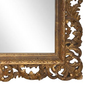 Neoclassical Baroque Gold Foil Hand Carved Wooden Mirror, 1970-UZ-984963