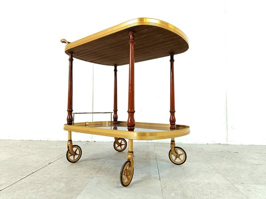 Neoclassical Brass Drinks Trolley, 1960s-IRH-1816882