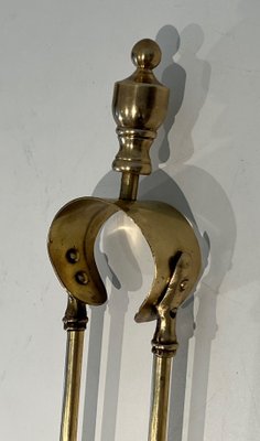 Neoclassical Brass Fire Set, 1970s-BA-1787274