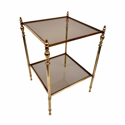 Neoclassical Brass Side Tables from Maison Jansen, Set of 2-GMU-1797978