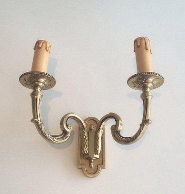 Neoclassical Bronze Sconces, 1970s, Set of 2-BA-1365783