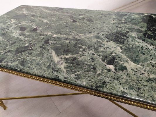 Neoclassical Coffee Table in Bronze and Marble, 1950s-EAD-1768605