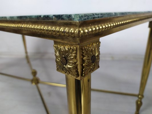 Neoclassical Coffee Table in Bronze and Marble, 1950s-EAD-1768605