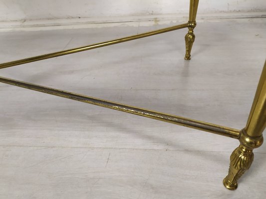 Neoclassical Coffee Table in Bronze and Marble, 1950s-EAD-1768605