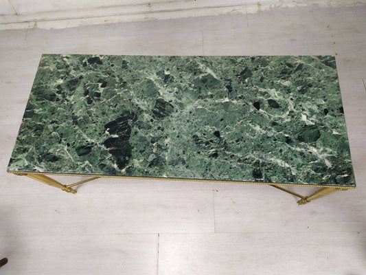 Neoclassical Coffee Table in Bronze and Marble, 1950s-EAD-1768605