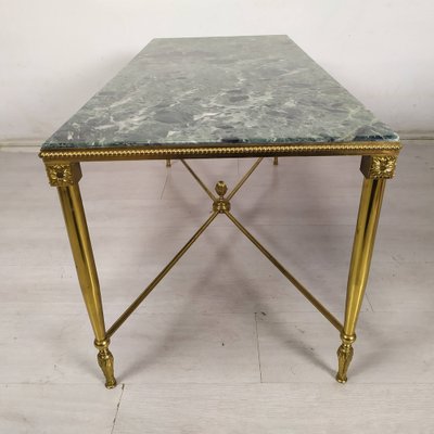 Neoclassical Coffee Table in Bronze and Marble, 1950s-EAD-1768605