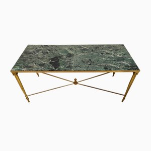 Neoclassical Coffee Table in Bronze and Marble, 1950s-EAD-1768605