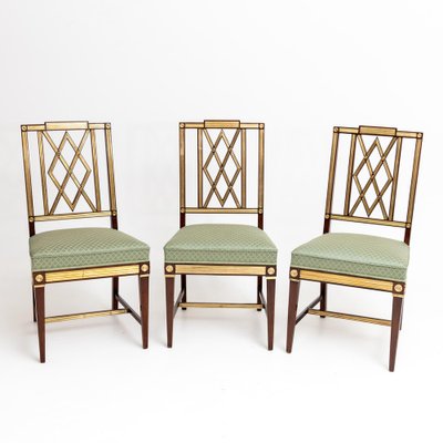 Neoclassical Dining Room Chairs, Late 18th Century, Set of 3-VEI-1748779