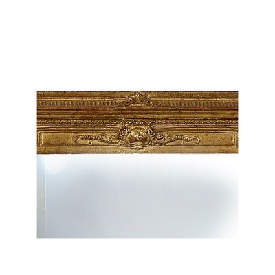 Neoclassical Empire Rectangular Gold Hand-Carved Wooden Mirror-UZ-863020