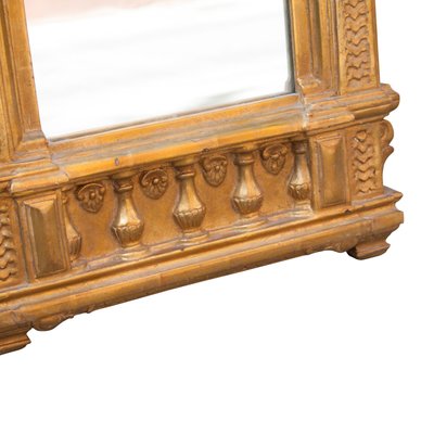 Neoclassical Empire Rectangular Gold Hand Carved Wooden Mirror, Spain, 1970s, Set of 2-UZ-994205