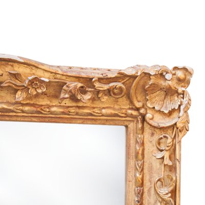 Neoclassical Empire Style Rectangular Mirror in Hand Carved Giltwood, Spain, 1970s-UZ-1028938