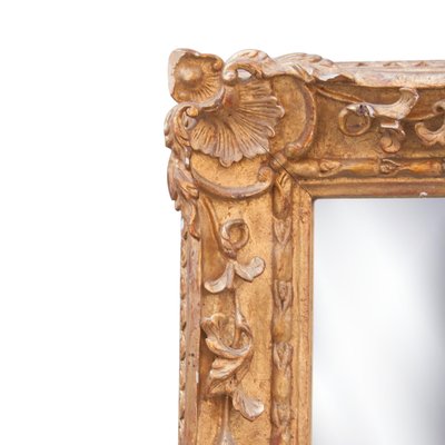 Neoclassical Empire Style Rectangular Mirror in Hand Carved Giltwood, Spain, 1970s-UZ-1028938