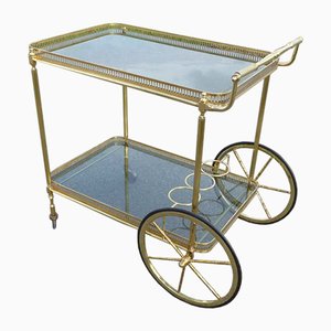 Neoclassical French Brass Serving Trolley, 1960s-AWL-605809