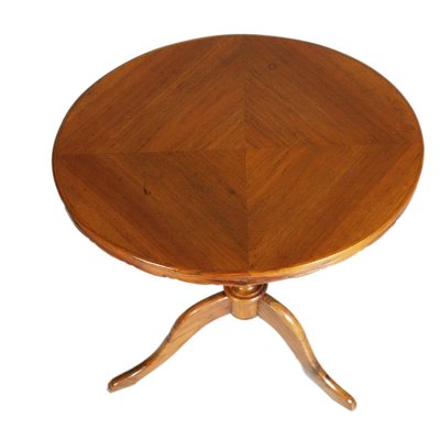 Neoclassical Hand Carved Blond Walnut Oval Side Table, 1920s-NJV-1273044