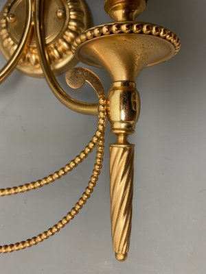 Neoclassical Italian Wall Lights in Gilt Brass by Gaetano Sciolari for Sciolari, 1960s, Set of 2-WZZ-1179077